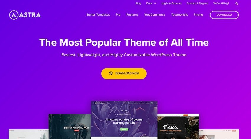 Tema Astra WordPress